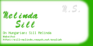 melinda sill business card